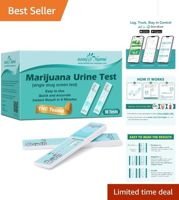 Fast Results THC Testing Kit for Home Use - 10 Pack, 50 ng/ml Cutoff Level