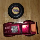 Vintage Hot Wheels 1970 Redline Red Short Order Die cast and collecter button