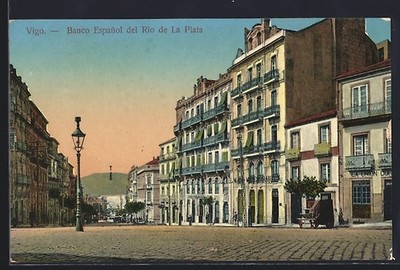 Vigo, Banco Espanol del Rio de La Plata, Postcard 