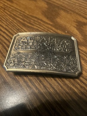 Alfalfa Queen Of The Forage Crops Belt Buckle Unique Rare Lewis Buckles