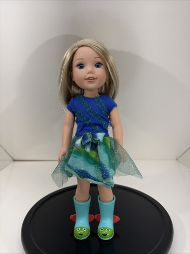 14.5" American Girl Doll Wellie Wishers Camille Blonde Blue Eyes