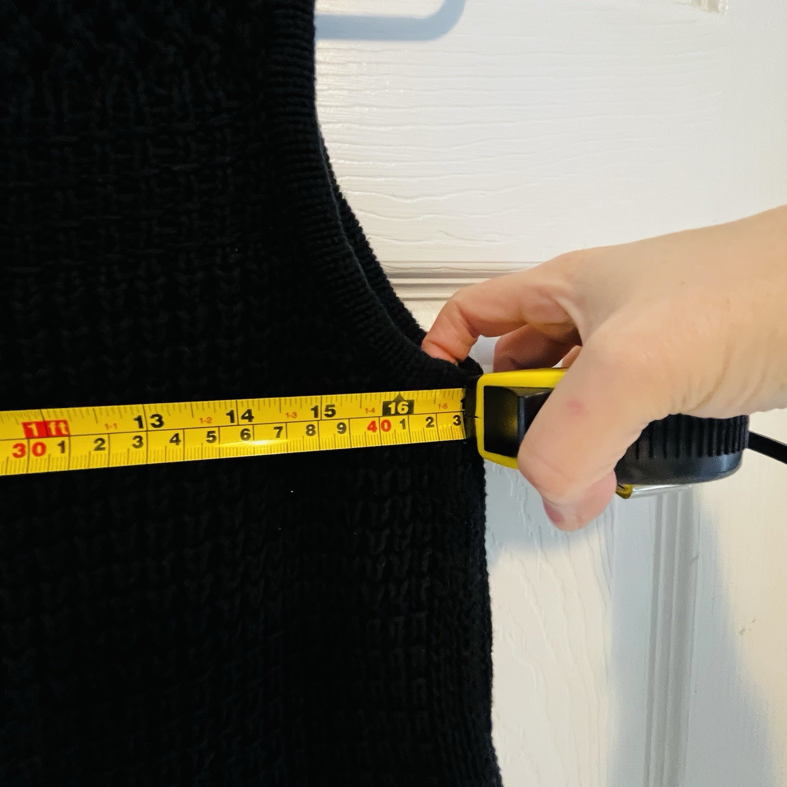 Universal Thread Black Knit Pullover Vest Crochet… - image 6