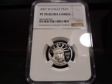 2007-W PF70 Ultra Cameo $25 1/4oz Platinum Eagle NGC Certified Mint Perfect 2799.96 per troy oz