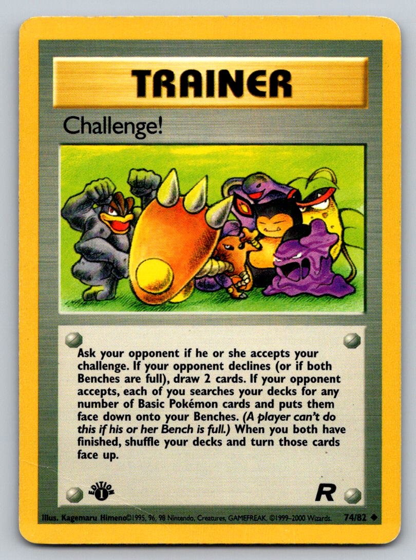 Challenge! 74/82 MP Team Rocket Pokemon 1st Edition