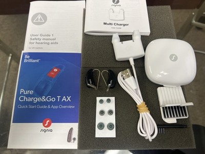 Signia Pure Charge & Go 1 AX RIC R - pair - FREE PROGRAMMING iPhone bluetooth