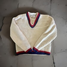 Jeff Ram by Lord Jeff - Vintage Woman Sweater V-neck -Waffle Knit Wool -USA Made