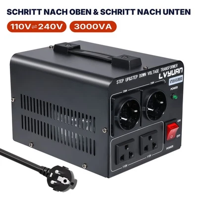 LVYUAN 3000W Peak 230V auf 110V 110V auf 230V Spannungswandler Transformator Konverter