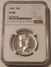 NGC 1964 Kennedy Silver Half Dollar Proof PF68