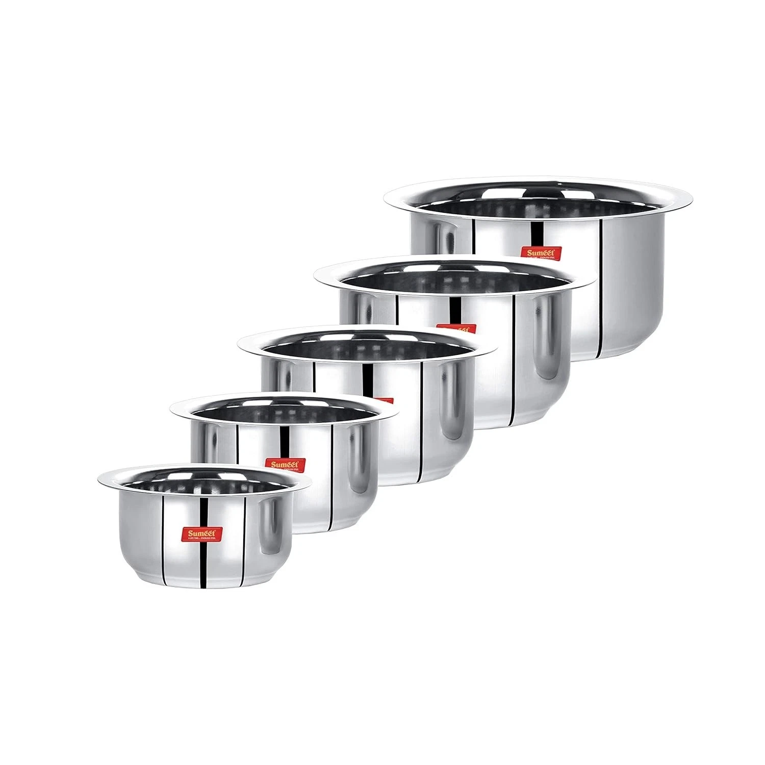Stainless Steel Tope Patila Cookware Set 370ML 550ML 800ML 1100ML 1400ML 5 Piece
Opens in a new wind