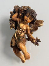 Vintage Gilded Cherub. Plaster. Wall Hanging