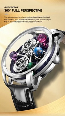 Jacob PINDU Constellation Star Mechanical Celestial Tourbillon Rotating Roulette