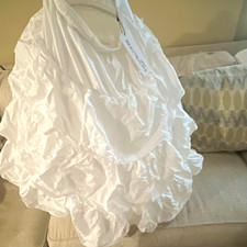 Beautelicate White Crinoline Hoop Petticoat Underskirt 27" Cotton Tulle