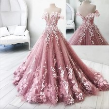 Off Shoulder Quinceanera Dress with Butterfly Flower V-neck 3D Decal Party Gowns