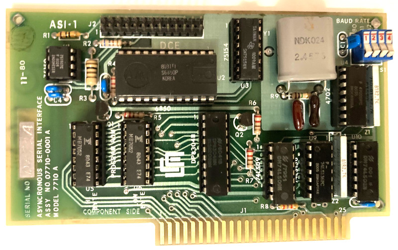 California Computer Systems CCS 7710 Serial Interface Card Board Apple II 2 ][