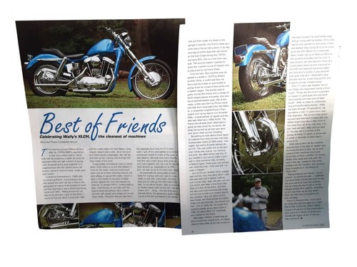 Best of Friends Custom Harley XLCH 2012 Motorcycle Magazine Article 3 Pages
