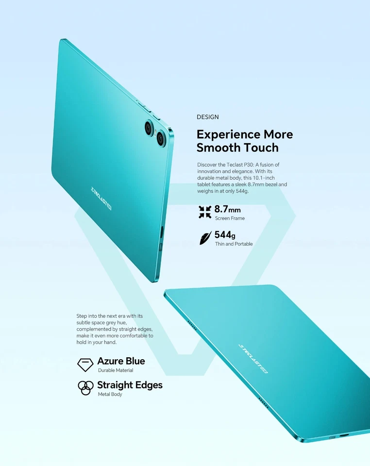 Tablet Teclast P30 10,1'' 12GB RAM 128GB ROM Android 14 - Immagine 2 di 4