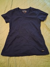 Grey's Anatomy by Barco Women's Extra Small Navy Blue Scrubs Top