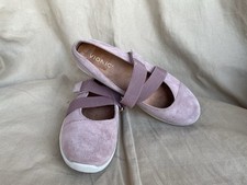 Vionic Shelby Soft PinkSuede Leather Mary Jane Shoes Flats Women sz 8.5 Comfy