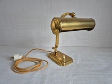 Vintage schwere Klavierlampe Bankerlampe Messing ca. 60er Jahre