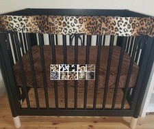 Crib Rail Cover Leopard Zebra Giraffe Animal Print Baby Crib Bedding Crib Guard
