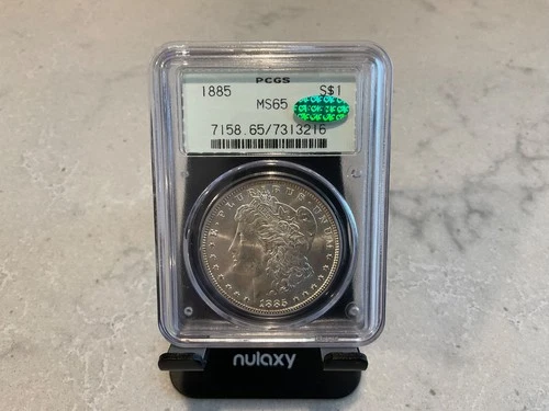 1885-P $1 Morgan Silver Dollar PCGS MS 65 CAC Old Green Holder OGH