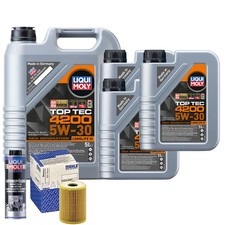 Motoröl 5W30 LIQUI MOLY Top Tec 4200 8L+MAHLE Ölfilter +Spülung