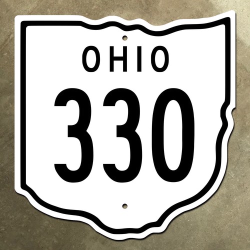 Ohio state route 330 highway marker road sign 1952 Akron area code | eBay
