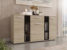 Kommode Beaver Sideboard Highboard mit LED-Beleuchtung Wohnmöbel Modern M24