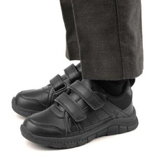 Trux Boys Shoes Black Kids School Easy Fasten Comfortable SIZE