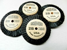 Jewelers Polishing Wheel Brush Wood Hub Chungking 2 Row 2B Cocker Weber 4 Pcs