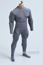 1/6 Ice Silk Grey Elastic Bodysuit Clothes Fit 12'' PH M35 Muscular Figure Body