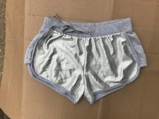 Aerie metallic silver gray gym shorts drawstring NWOT size S aerie