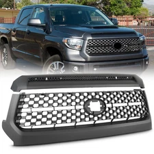 Matte Black Front Grille&Hood Bulge Molding Fit for 2014-2020 Toyota Tundra 2pcs
