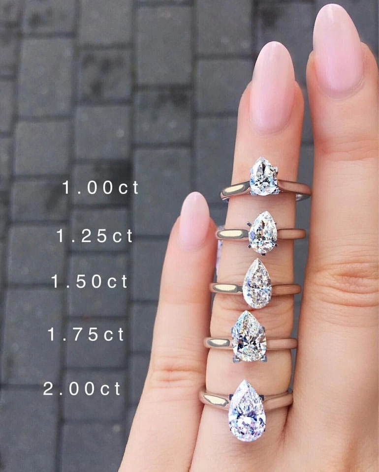 2.00 Cts IGI CERTIFIED D Color VVS2 Clarity Pear Excellent Cut Lab Grown Diamond - Image 2 of 4