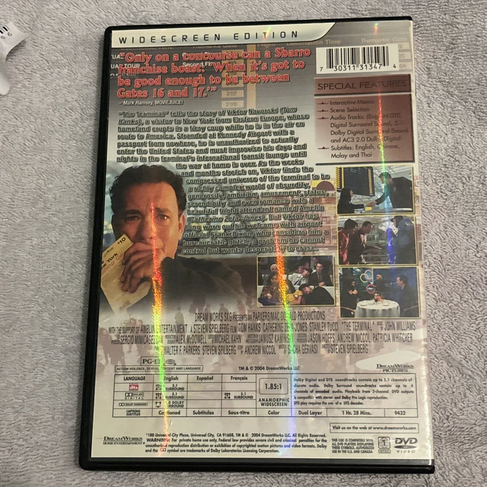 The Terminal (2004) DVD, Tom Hanks, Catherine Zeta-Jones, Chi McBride [Region 1] - Image 2 of 4