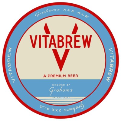 Vitabrew Beer of Paterson, New Jersey NEW Sign 28'' Dia. Round AMERICAN STEEL
