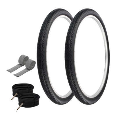 PRO+ TIRES 29'' x 2.125'' Black P-123A W/TUBES & RIM STRIPS 48mm Presta Valve