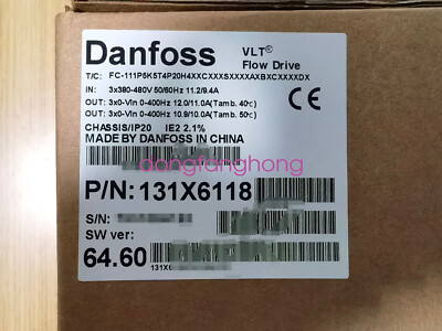 New Danfoss FC-111P5K5T4P20H4XXCXXXSXXXXAXBXCXXXXDX Inverter Via DHL or FedEX