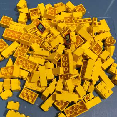 130+ Yellow  Lego Bricks Building Block Pieces Exactly as shown