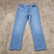 Levis Jeans Womens 30 Wedgie Straight High Rise Medium Wash Stretch Denim 29x27