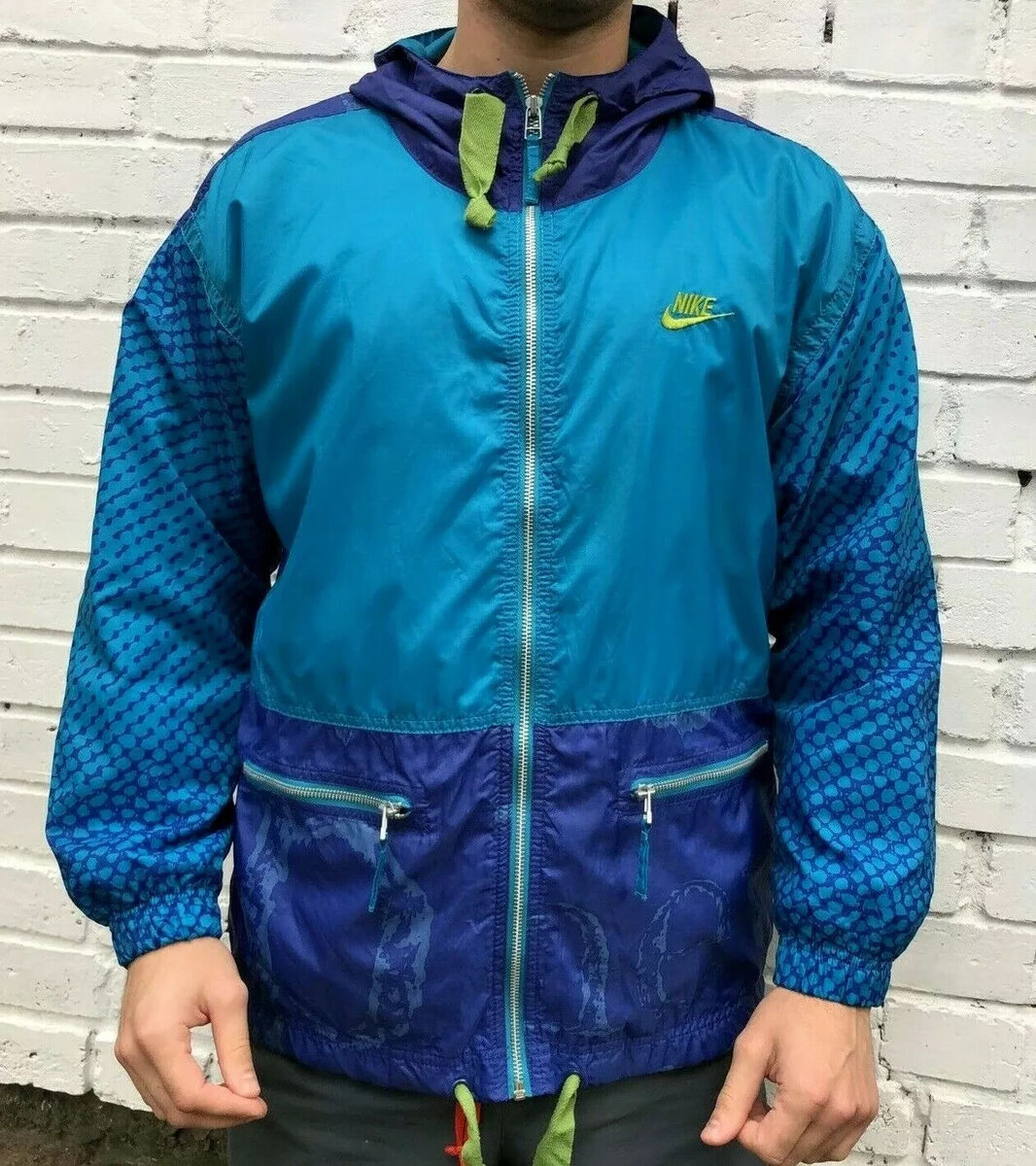 VINTAGE 1990s 90s NIKE NYLON TRACK JACKET RAINCOAT JUST DO VINTAGE 1990s 90s NIKE NYLON TRACK JACKET RAINCOAT JUST DO