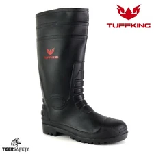 Tuffking 4213 Blazer S5 SRA Black Steel Toe Cap Safety Wellington Boots Wellies