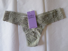 HANKY PANKY SIGNATURE LACE LOW RISE THONG 4911, GREY, ONE SIZE, NWT 24