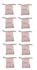 Kate Spade Small Drawstring Jewelry Bag Lot of 10 Pink Dust Pouches 4.5 x 4" NEW