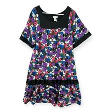 Vintage Liberty House Dress Womens Medium Hawaiian Muumuu Floral Midi Knee NWT