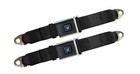 GM LOGO BLACK LAP SEAT BELTS CAMARO CHEVELLE NOVA CUTLASS GTO 442 SKYLARK PAIR