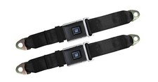 Gm Logo Black Lap Seat Belts Camaro Chevelle Nova Cutlass Gto 442 Skylark Pair