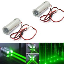 2pcs Fat Beam 532nm 50mW Green dot Laser Module Bar Stage Light 22x70mm