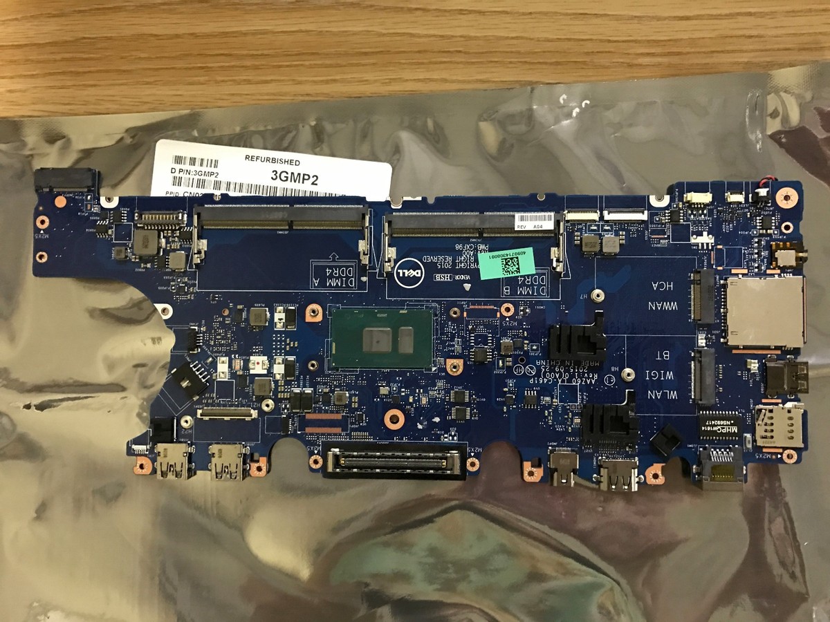 Genuine OEM Dell Latitude E7470 Motherboard With I5-6200u 3GMP2