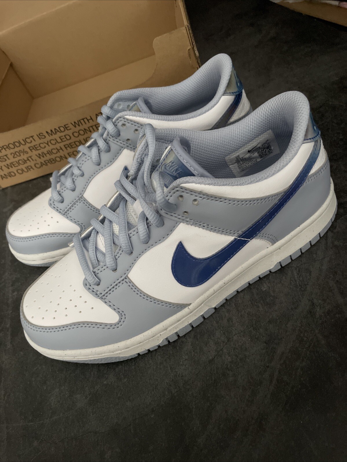 NIKE Dunk Low Next Nature Blue Whisper Lenticular | Reino Unido Talla 4,5 GS | FJ4668 400